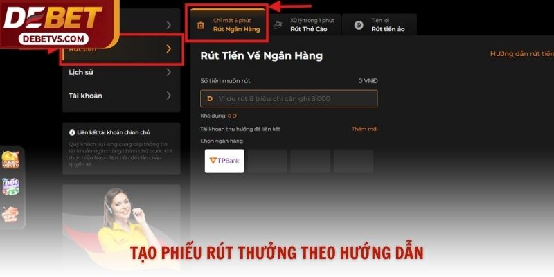 Tạo phiếu rút thưởng theo hướng dẫn